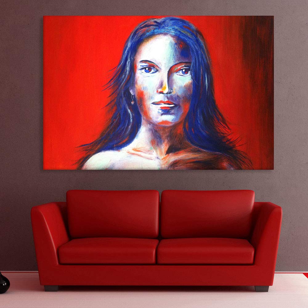 inep-b07hvz7zk2-close-up-of-the-unframed-woman-tastic-canvas-painting-hanging-on-a-modern-living-room-wall,-highlighting-the-earthy-matte-colors-and-91x61cm-size.(1).jpeg